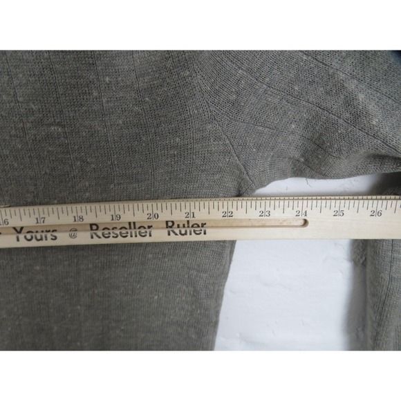 Vintage Polo Ralph Lauren Cardigan Sweater Mens Large Gray Alpaca Linen Button - Picture 9 of 10